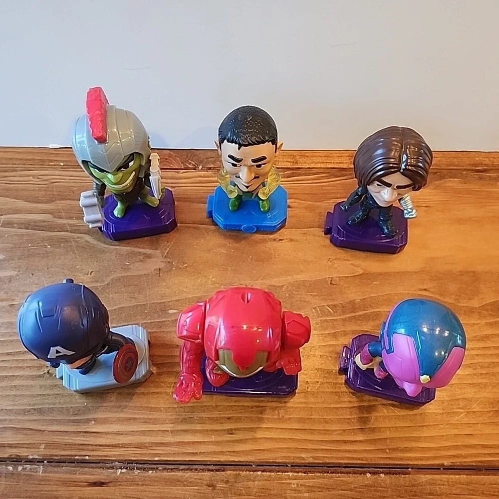 Lot‎ Of 6 Marvel Avengers By McDonalds Action Figures Collectibles Connecting